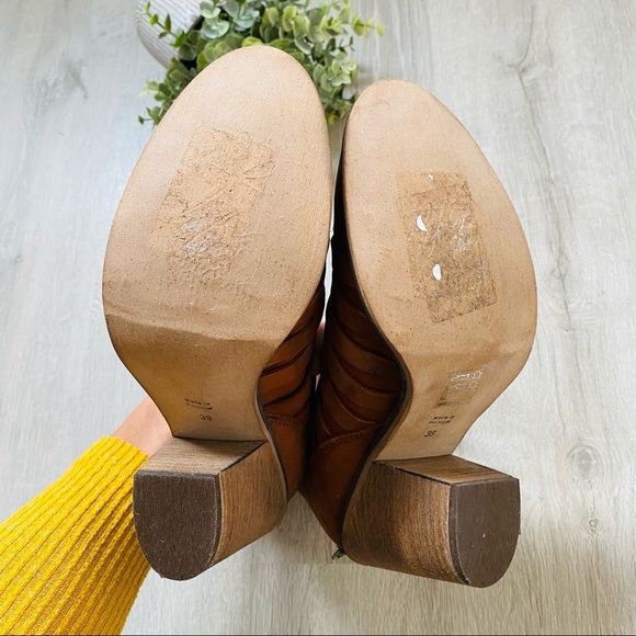 Free People Hybrid Heel Ankle Boots Brown Size 39 - Picture 11 of 13